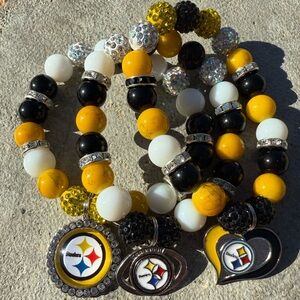 NFL Steelers Black, Yellow, and White Charm Bracelets
Pittsburgh Steelers
